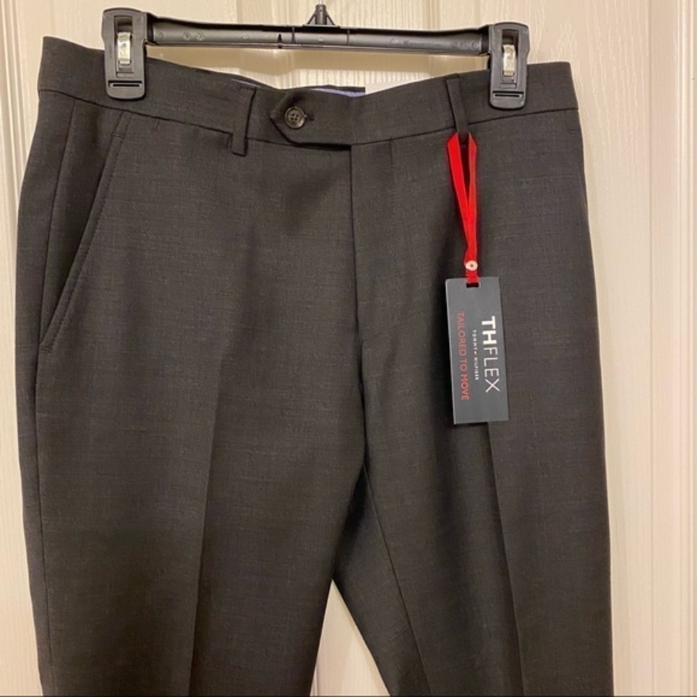 Tommy Hilfiger Men's Modern-Fit TH Flex Stretch Suit Pants in Charcoal 30W * 30L - Picture 9 of 15